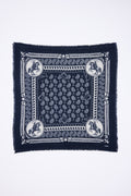 Kleines Bandana Rodéo Small Rodeo – Marineblau – Damen – 100 % Kaschmir