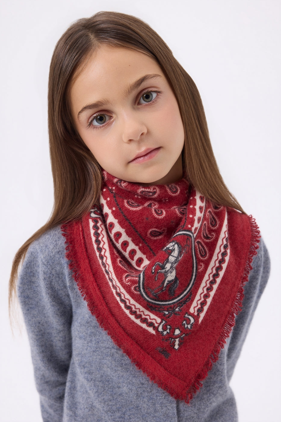 Petit Bandana Rodéo Small Rodeo - Rouge Blanc Noir - Enfant