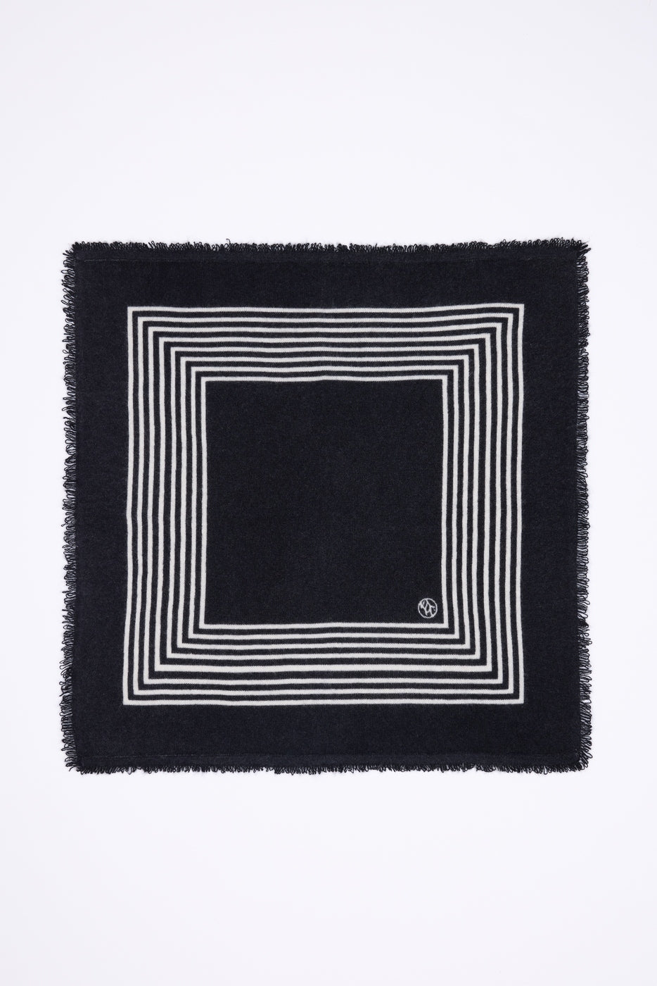 Bandana pequeño Rayas cuadradas - Negro - Niño