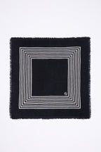 Bandana pequeño Rayas cuadradas - Negro - Niño