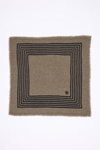 Small Square Stripes Bandana - Heather Khaki Black - Men