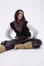 Bandana pequeño Star - Burdeos - Mujer