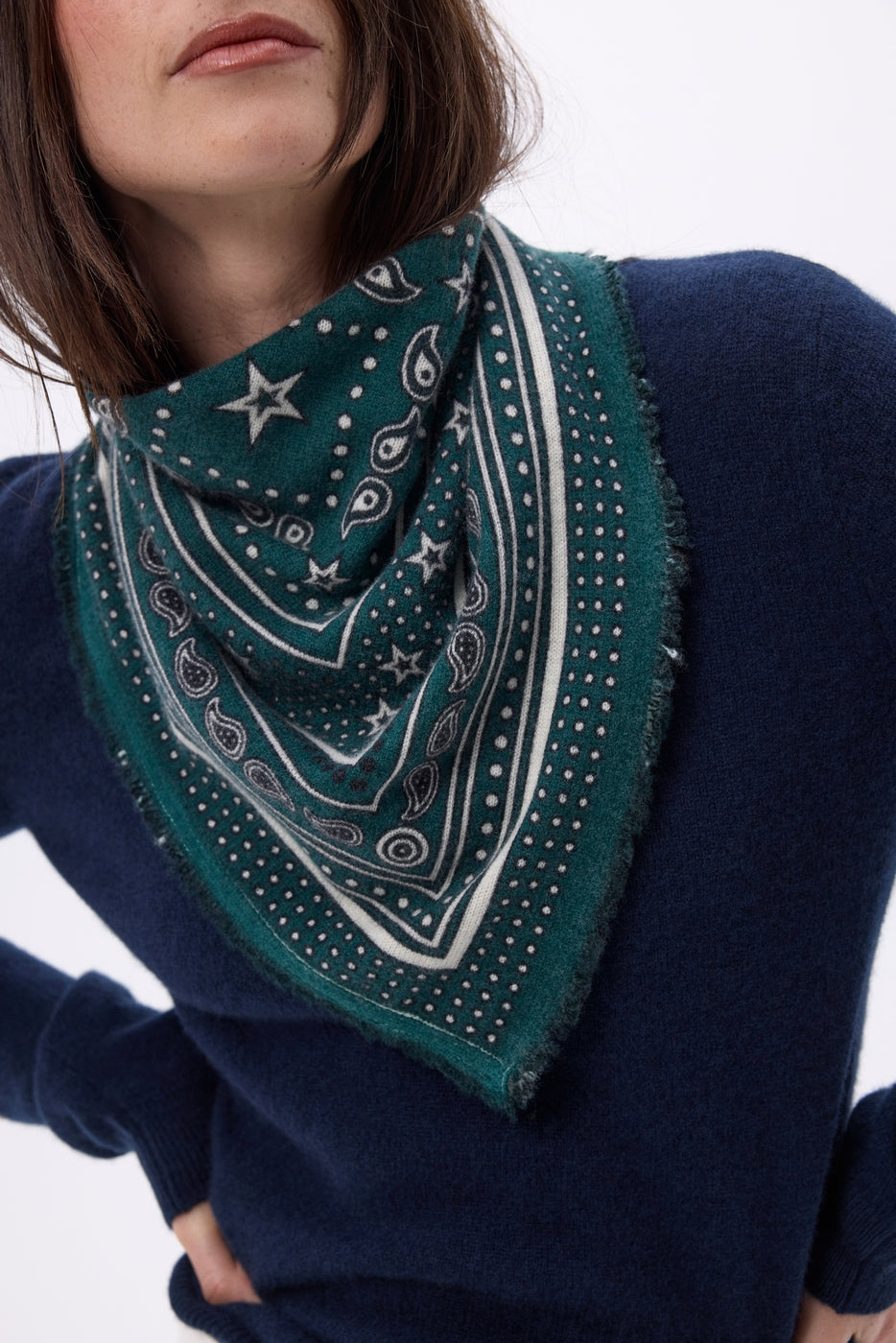 Petit Bandana Star - Vert Bouteille - Femme