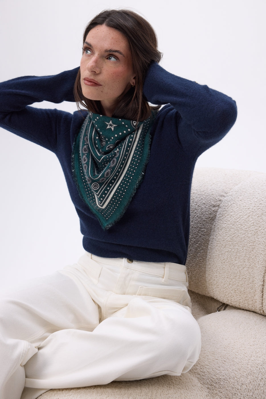 Petit Bandana Star - Vert Bouteille - Femme