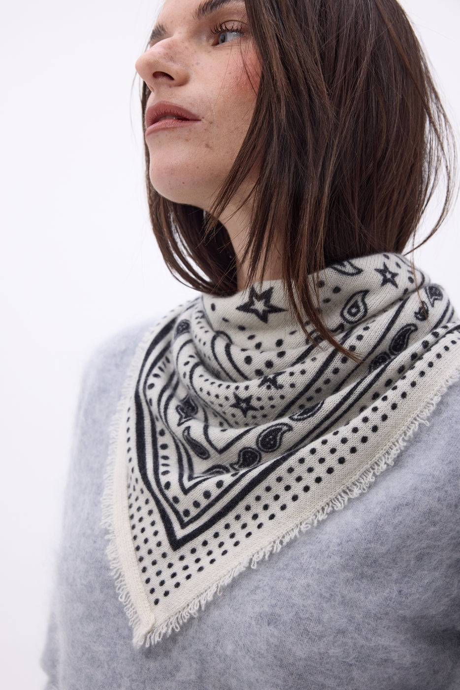 Petit Bandana Star - Blanc - Femme