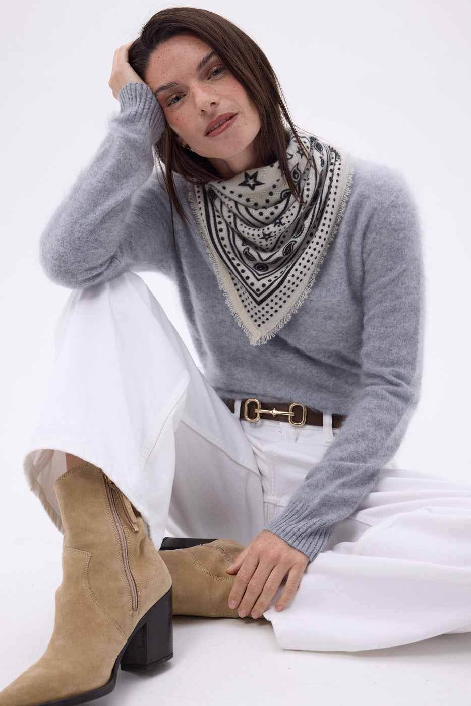 Petit Bandana Star - Blanc - Femme