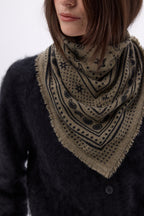 Small Star Bandana - Heather Khaki - Women