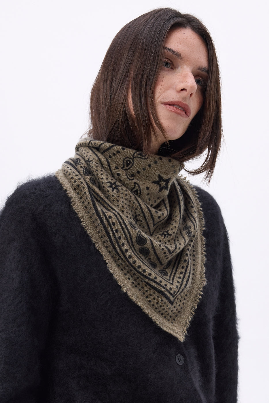 Small Star Bandana - Heather Khaki - Women