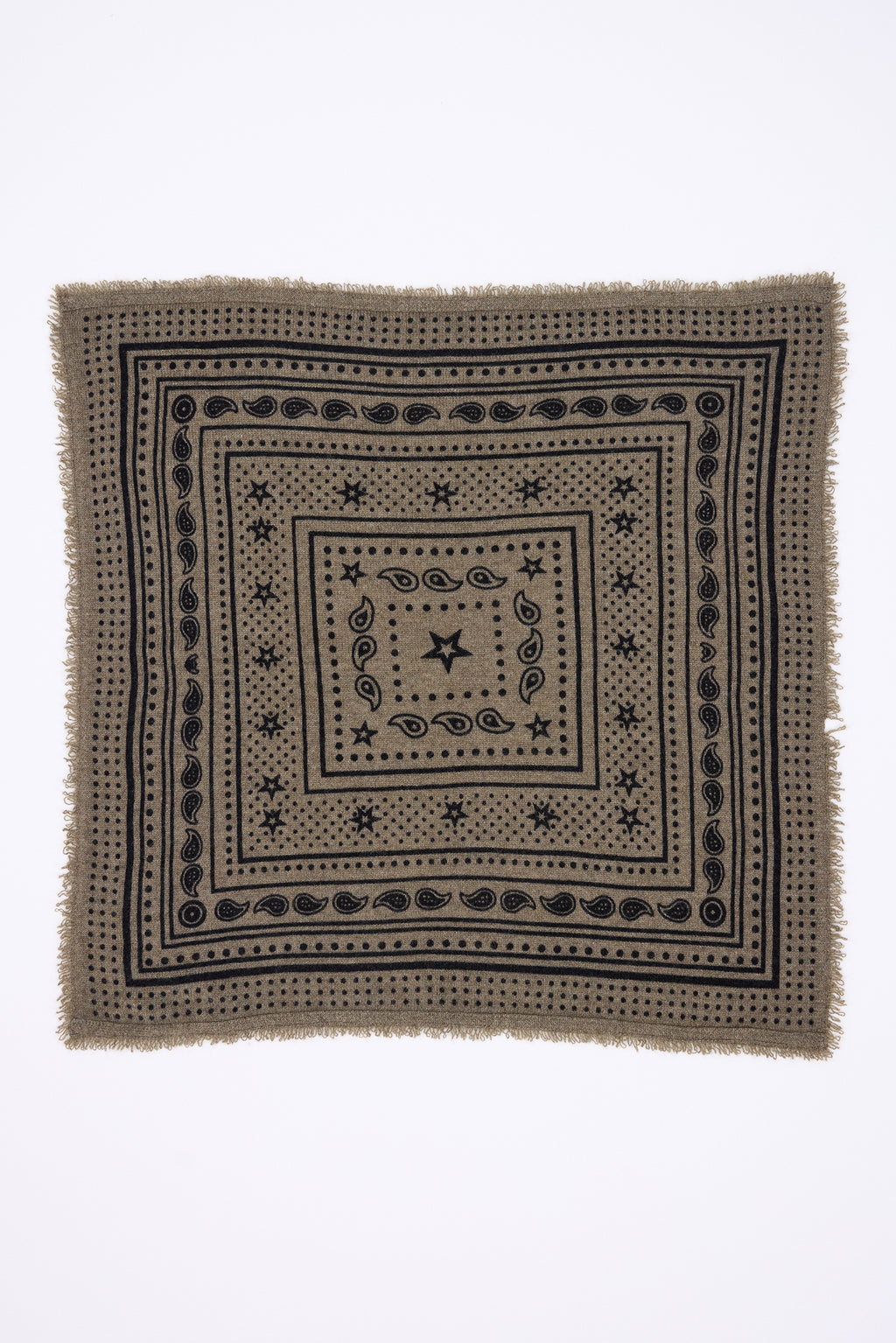 Petit Bandana Star - Khaki Chine - Enfant - 100% Cachemire