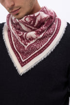 Small Toile De Jouy Bandana - Burgundy - Men