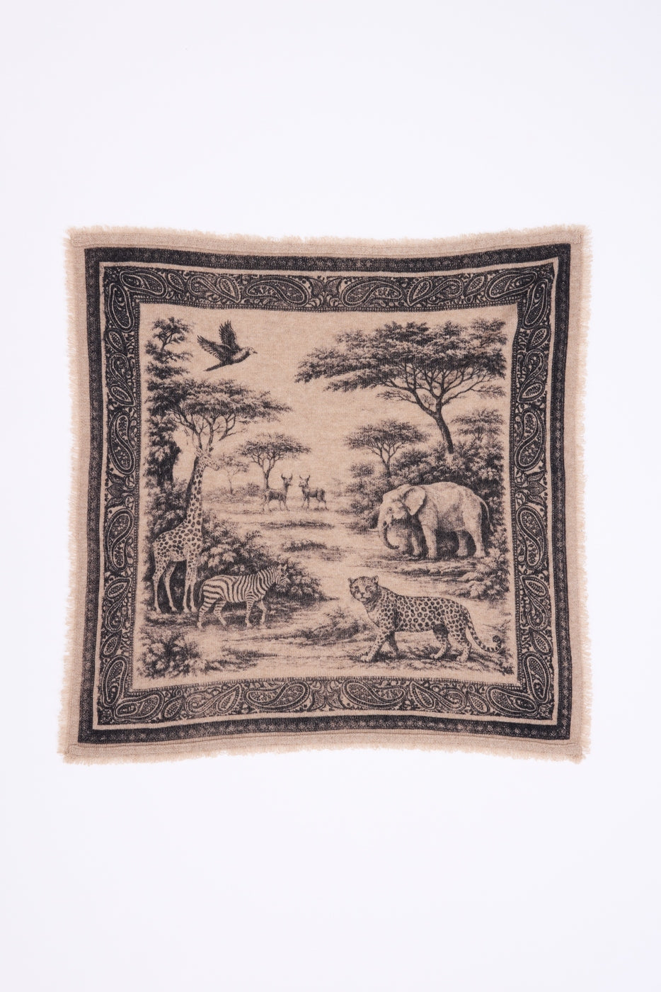 Petit Bandana Toile De Jouy - Beige Creme - Enfant