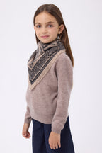 Petit Bandana Toile De Jouy - Beige Creme - Enfant