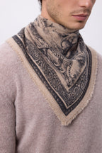 Bandana pequeño Toile de Jouy - Beige crema - Hombre