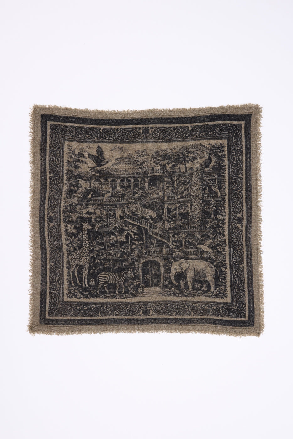 Petit Bandana Toile De Jouy - Khaki Chine - Enfant