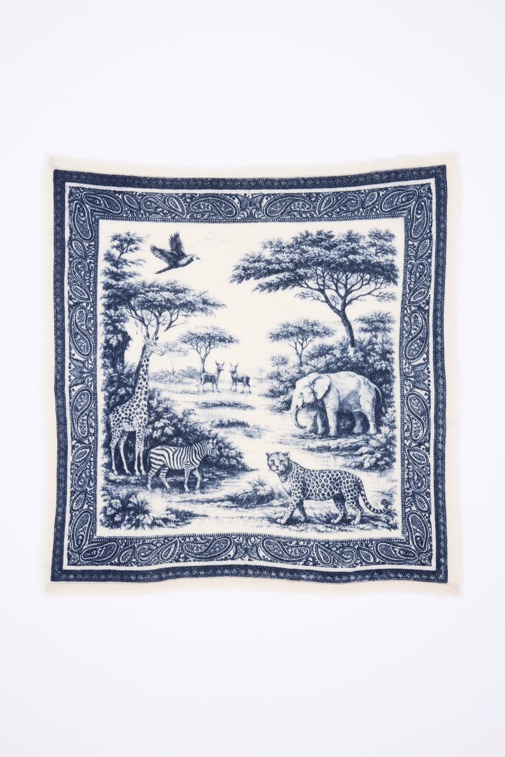 Petit Bandana Toile De Jouy - Bleu Marine - Homme