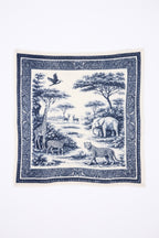 Petit Bandana Toile De Jouy - Bleu Marine - Homme