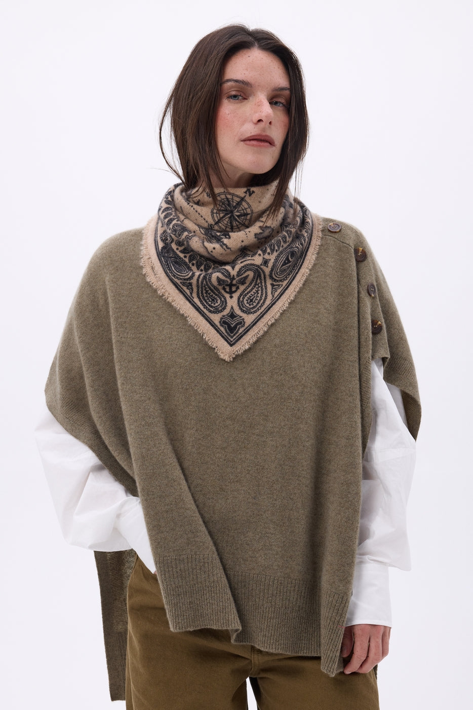 Bandana pequeño Vasco - Beige crema - Mujer