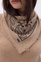 Petit Bandana Zodiac - Beige Creme - Femme