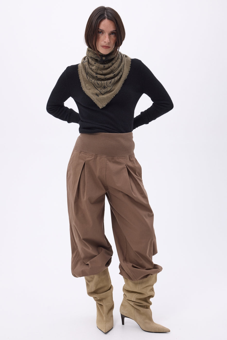 Bandana pequeño Zodiac - caqui jaspeado - mujer