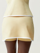Falda Smash - Amarillo suave/Blanco - Mujer