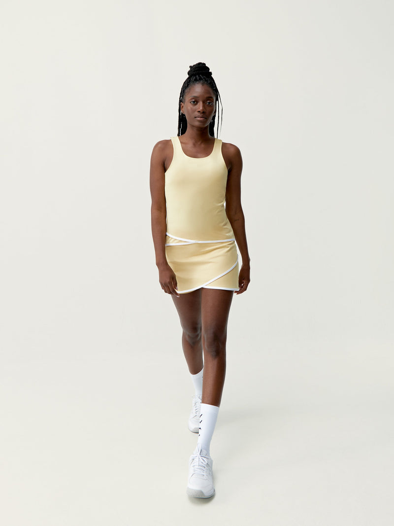 Falda Smash - Amarillo suave/Blanco - Mujer