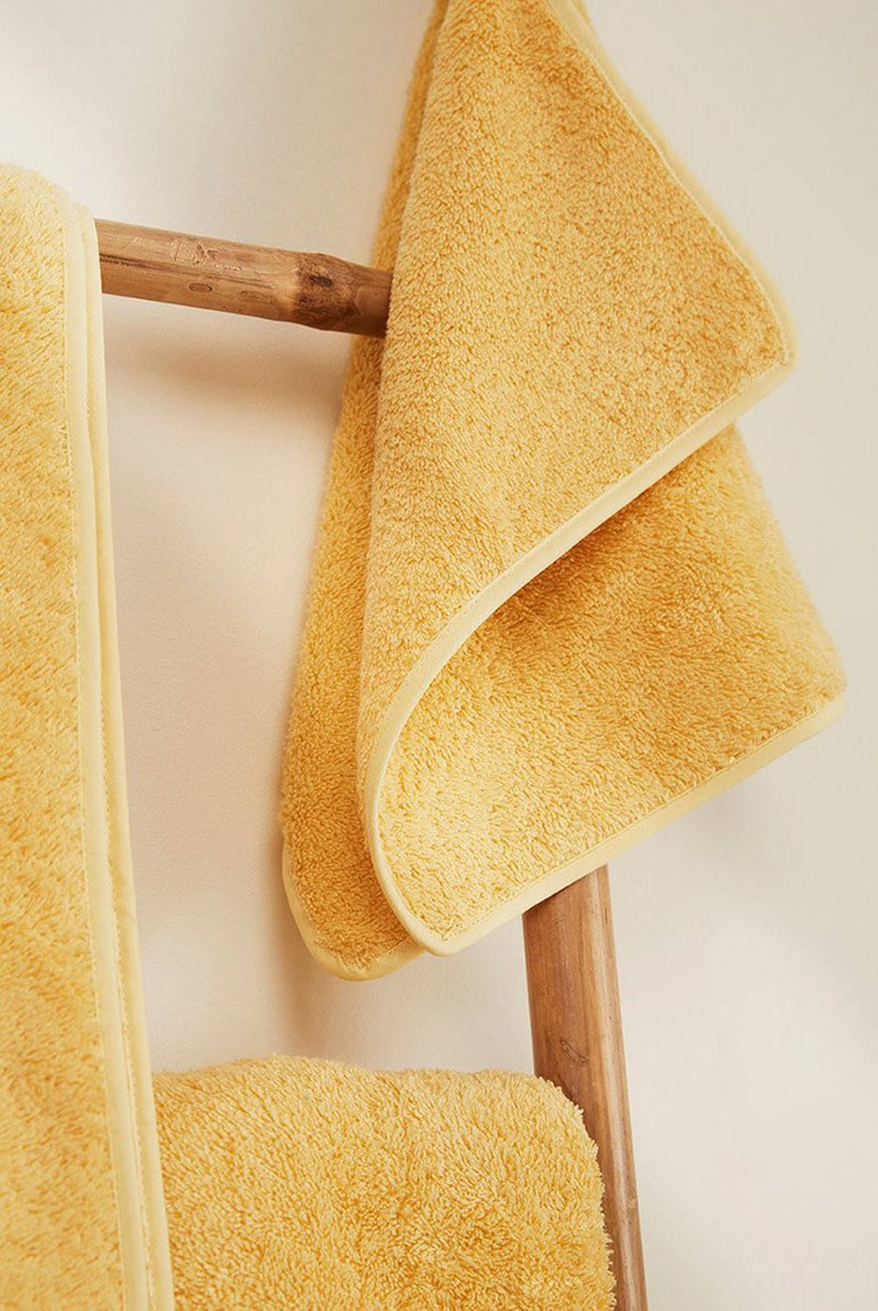 Paire De Serviettes Main - Jaune Blé