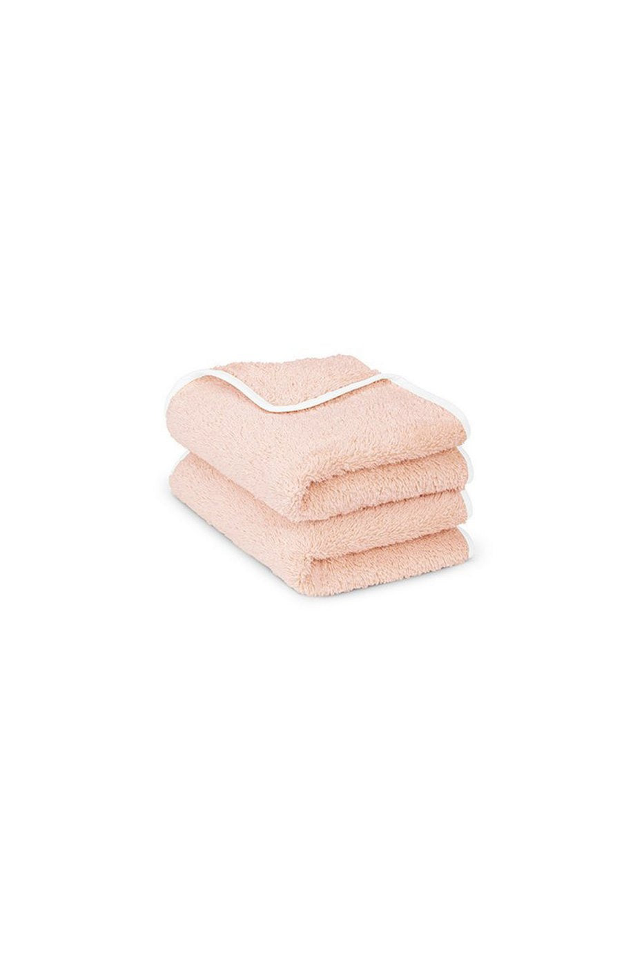 Par handhanddukar - Rosa med vit kantrand