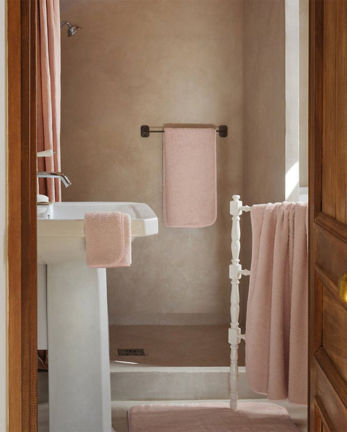 Paire De Serviettes Main - Rose