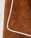 Paire De Serviettes Main - Caramel Liseré Blanc