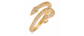 Bague Ajustable Snake  Blanc