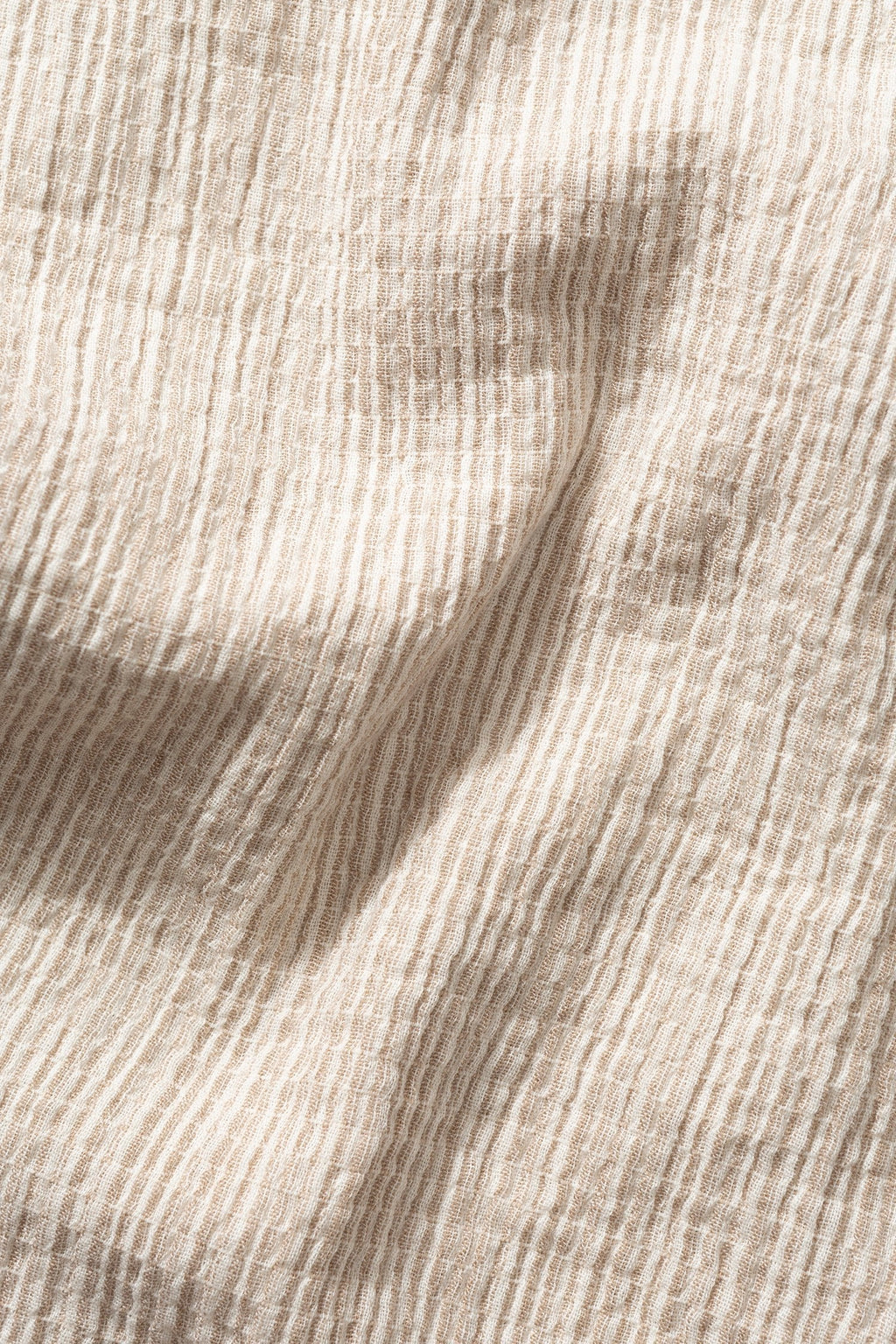 Camisa Beige Liso Rayas Snap