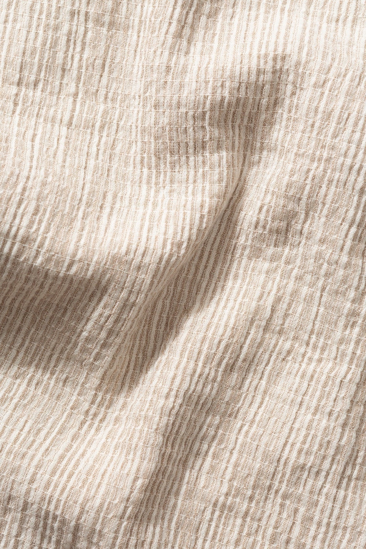 Camisa Beige Liso Rayas Snap