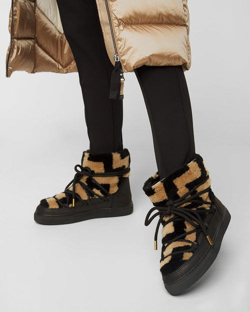 Bottines Shearling Zigzag - Brown