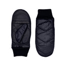 Moufles Snowy Cuir Et Nylon Doublés Lapin - Noir - Homme