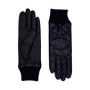 Gants Snow Cuir Et Nylon Doublés Cachemire - Noir Tactile - Femme