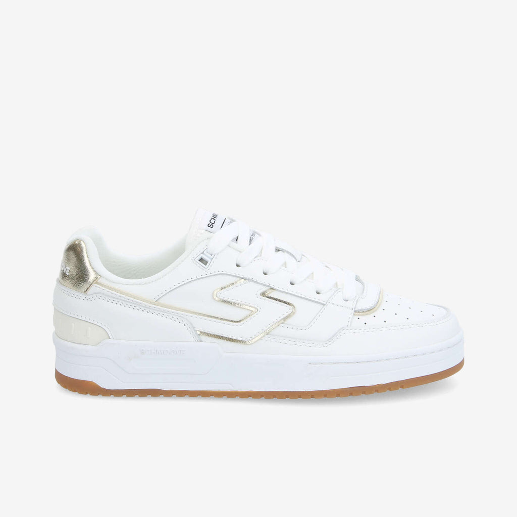Brooklyn Court W - Nappa/Metal - White/Gold