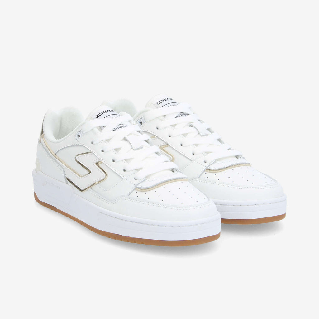 Brooklyn Court W - Nappa/Metal - White/Gold
