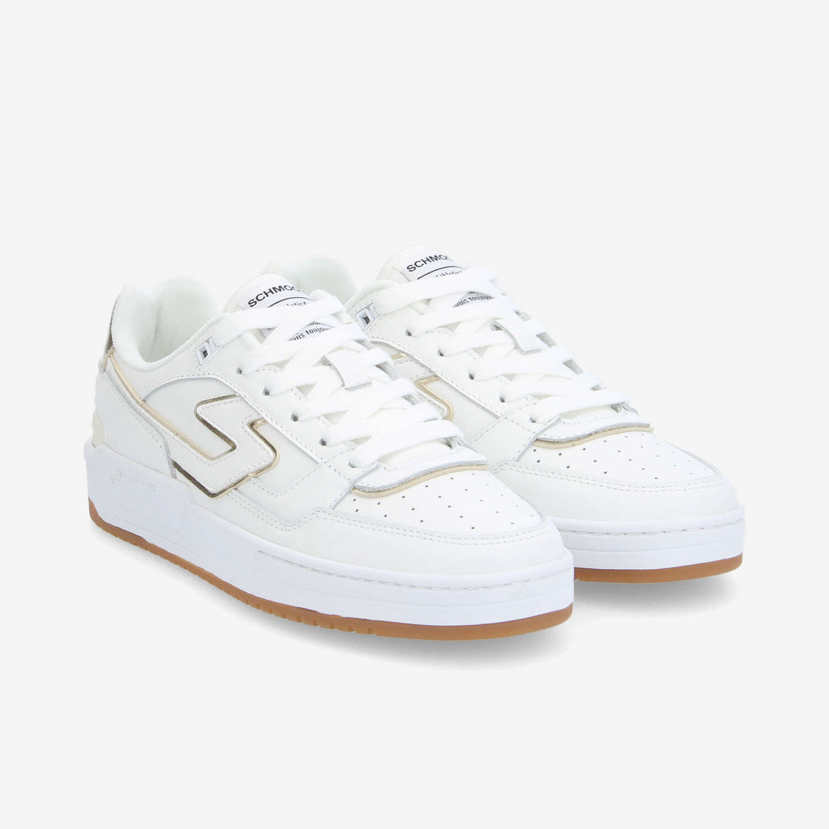 Brooklyn Court W - Nappa/Metal - White/Gold