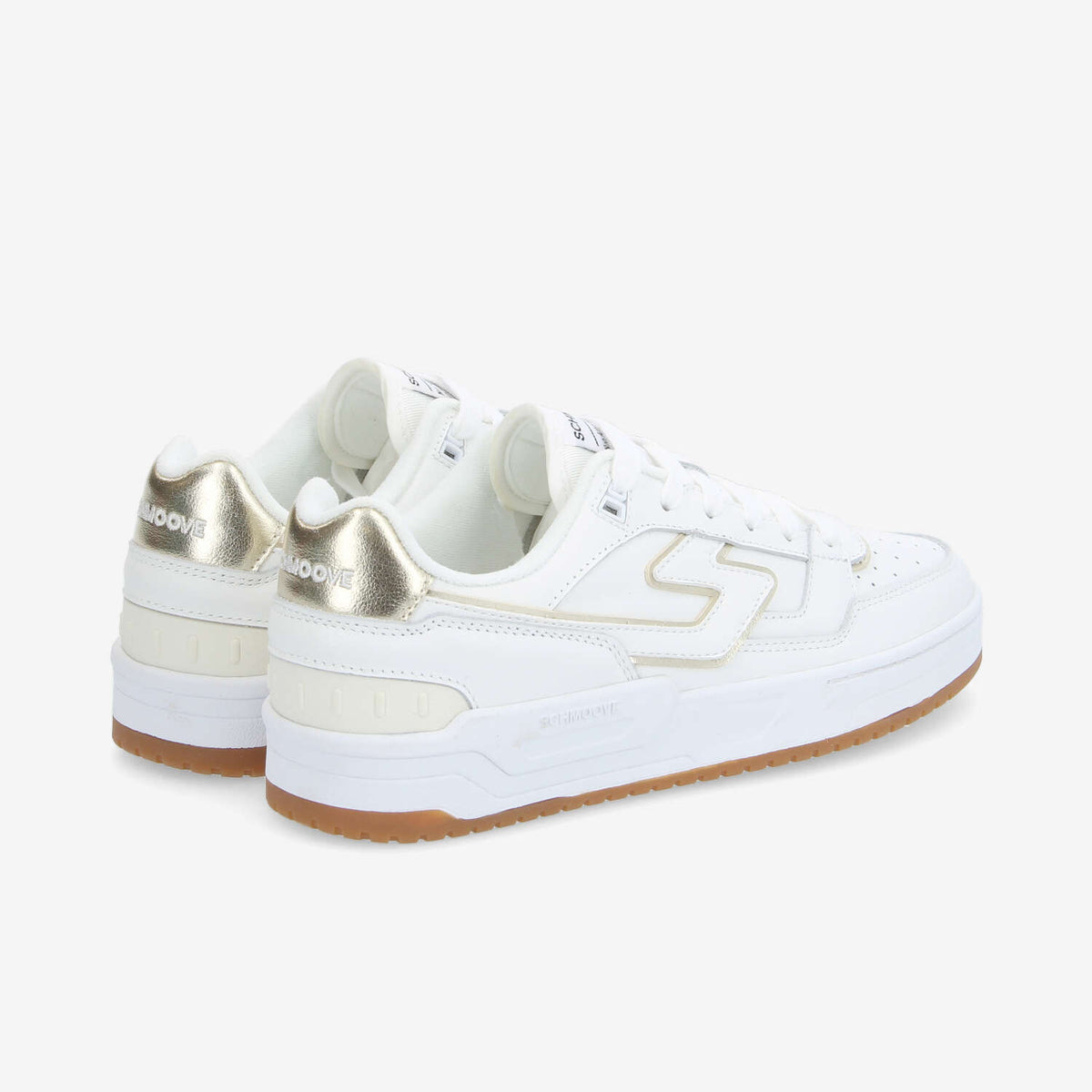Brooklyn Court W - Nappa/Metal - White/Gold