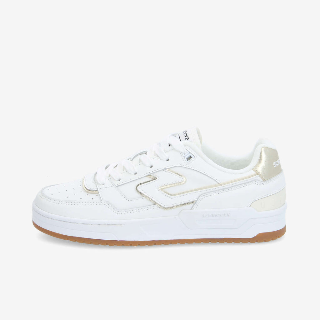 Brooklyn Court W - Nappa/Metal - White/Gold