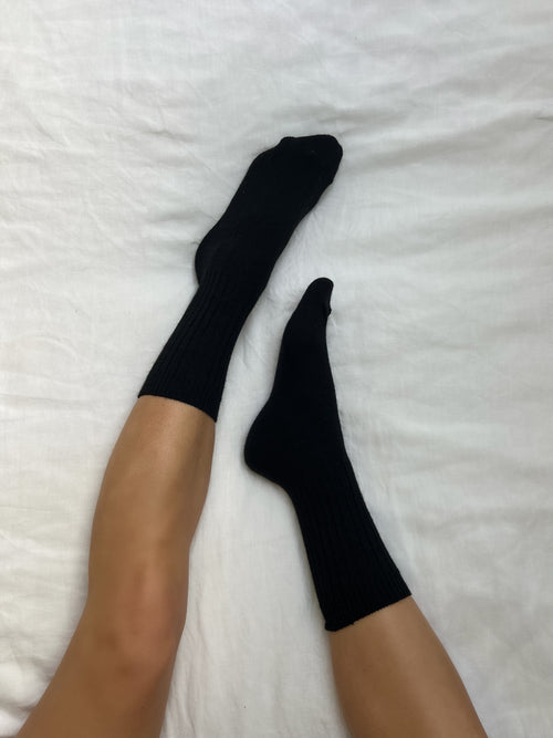 Chaussettes Laine Alpaga - Noire