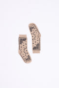 Calcetines bandana Presley - Beige crema negro - Unisex