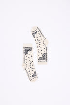 Chaussettes Bandana Presley - Blanc Noir - Mixte