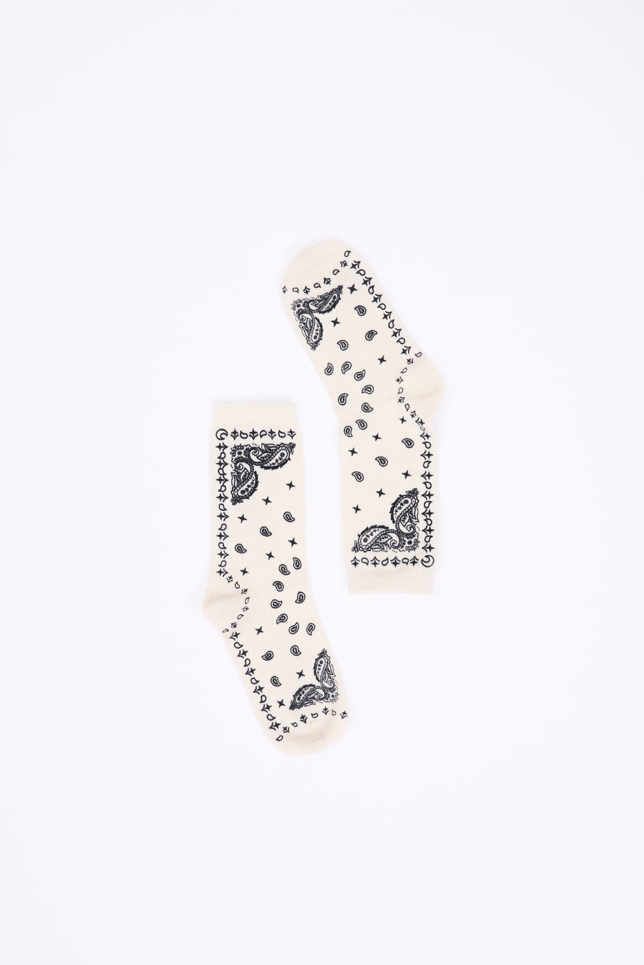 Chaussettes Bandana Presley - Blanc Noir - Mixte