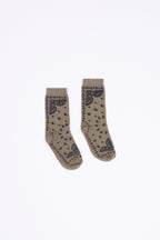 Calcetines bandana Presley - Caqui jaspeado negro - Unisex