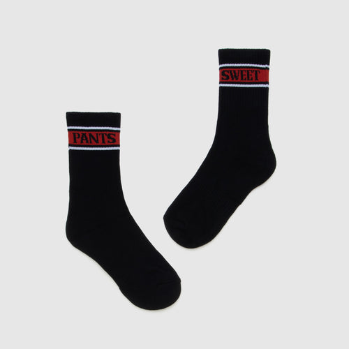 Sweet Pants - Chaussette Rayure Et Black/Red - Mixte