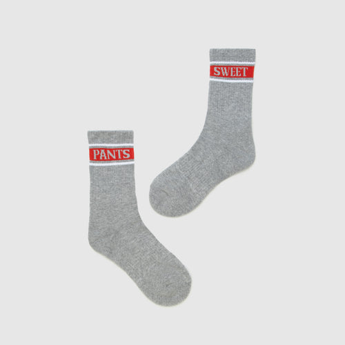 Sweet Pants - Chaussette Rayure Et Dark Marl/Red - Mixte