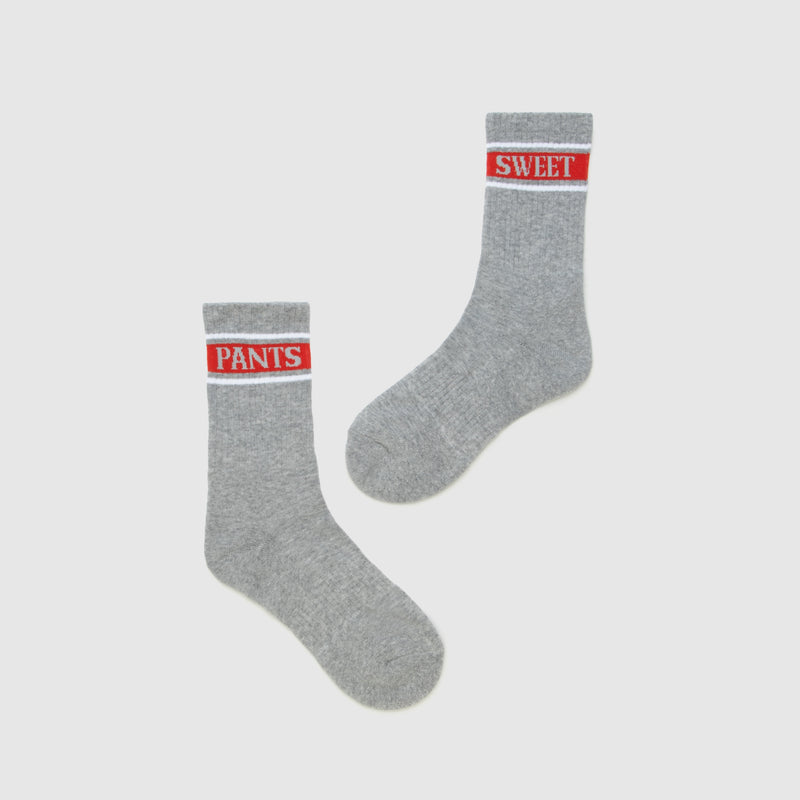 Sweet Pants - Chaussette Rayure Et Dark Marl/Red - Mixte