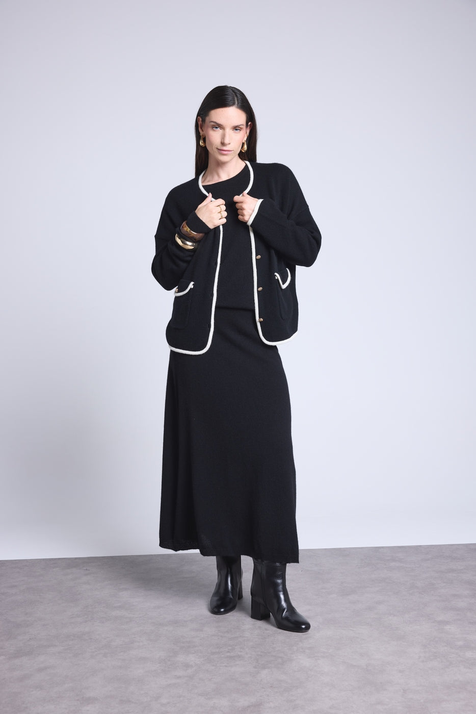 Falda Larga Sofia - Negro - Mujer