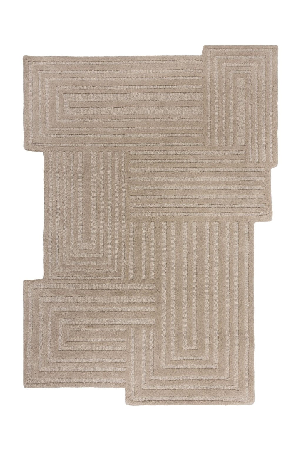 Alfombra de lana Zen Rectángulos